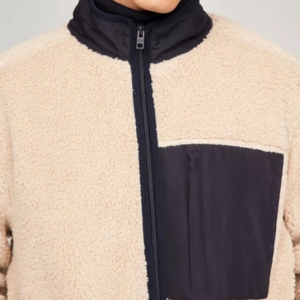 Sale: Mens Tommy Hilfiger Sherpa Fleece Zip Jacket - XL